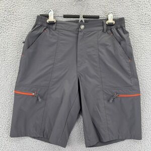 MIER Cargo Shorts Men's‎ 30x10 Gray Zippered Pockets Active Hiking Elastic Waist